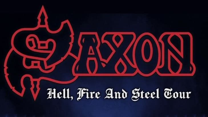 Promotional graphic for Saxon