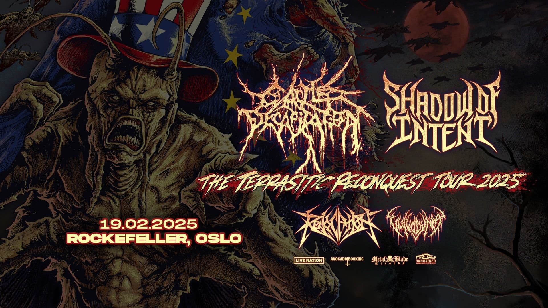 Promotional graphic for Cattle Decapitation & Shadow Of Intent