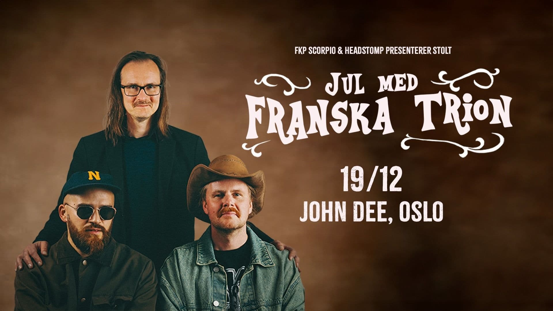 Promotional graphic for Jul med Franska Trion