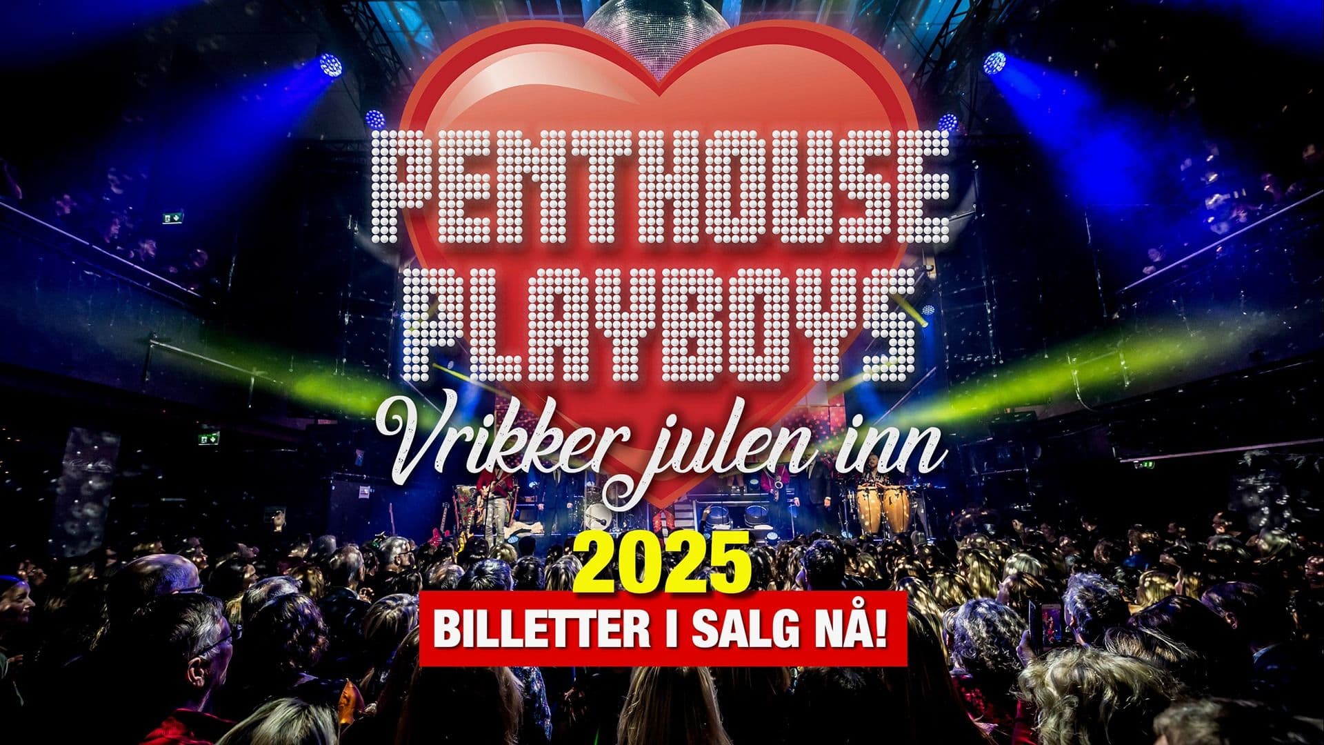 Promotional graphic for Penthouse Playboys vrikker julen inn