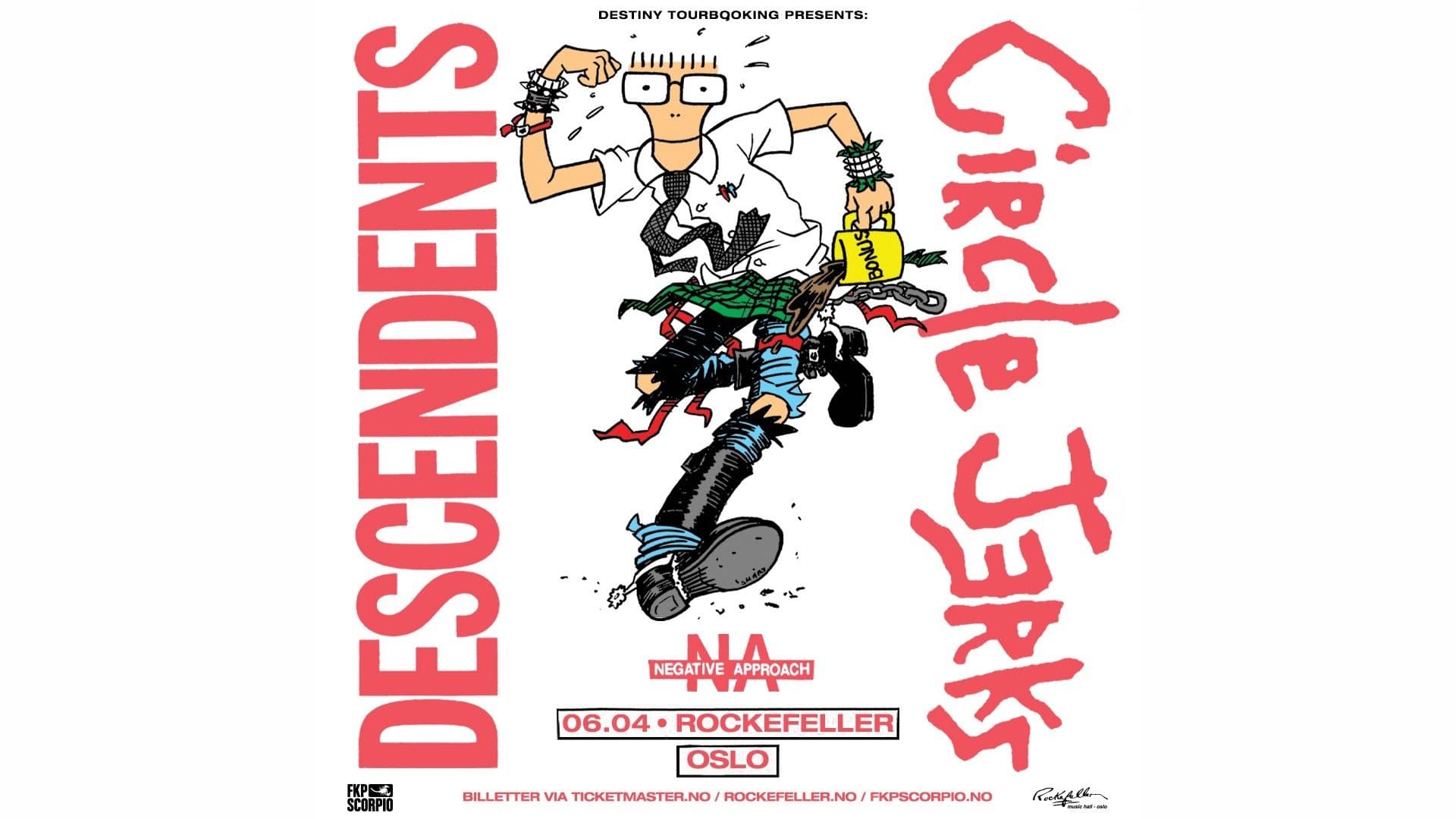 Promotional graphic for Descendents + Circle Jerks