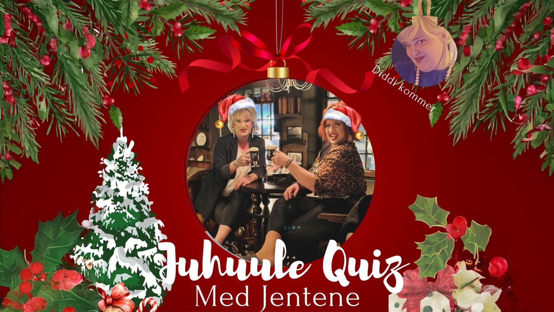 Promotional graphic for Juhuule Quiz med jentene