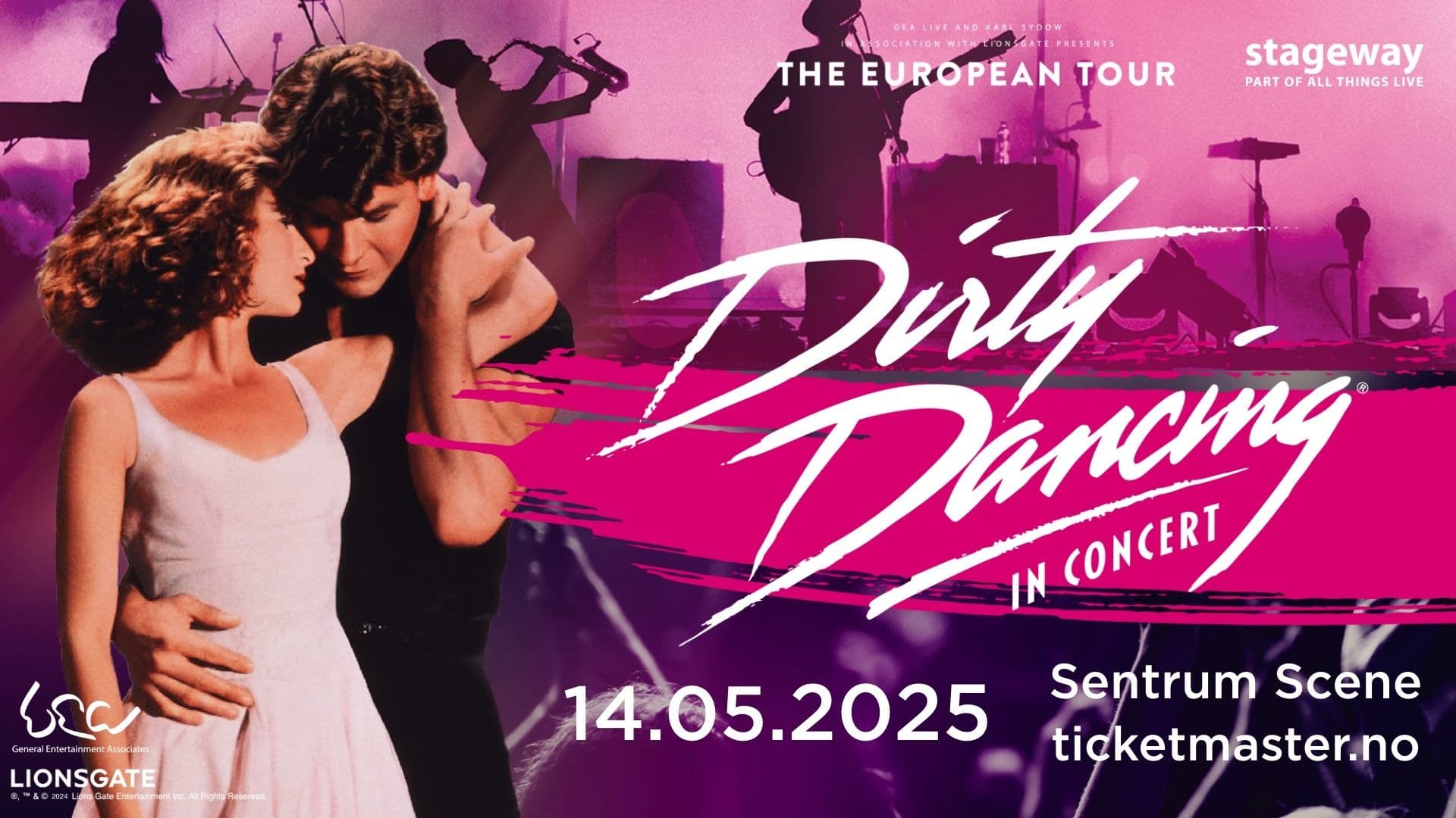 Promotional graphic for Dirty Dancing in Concert