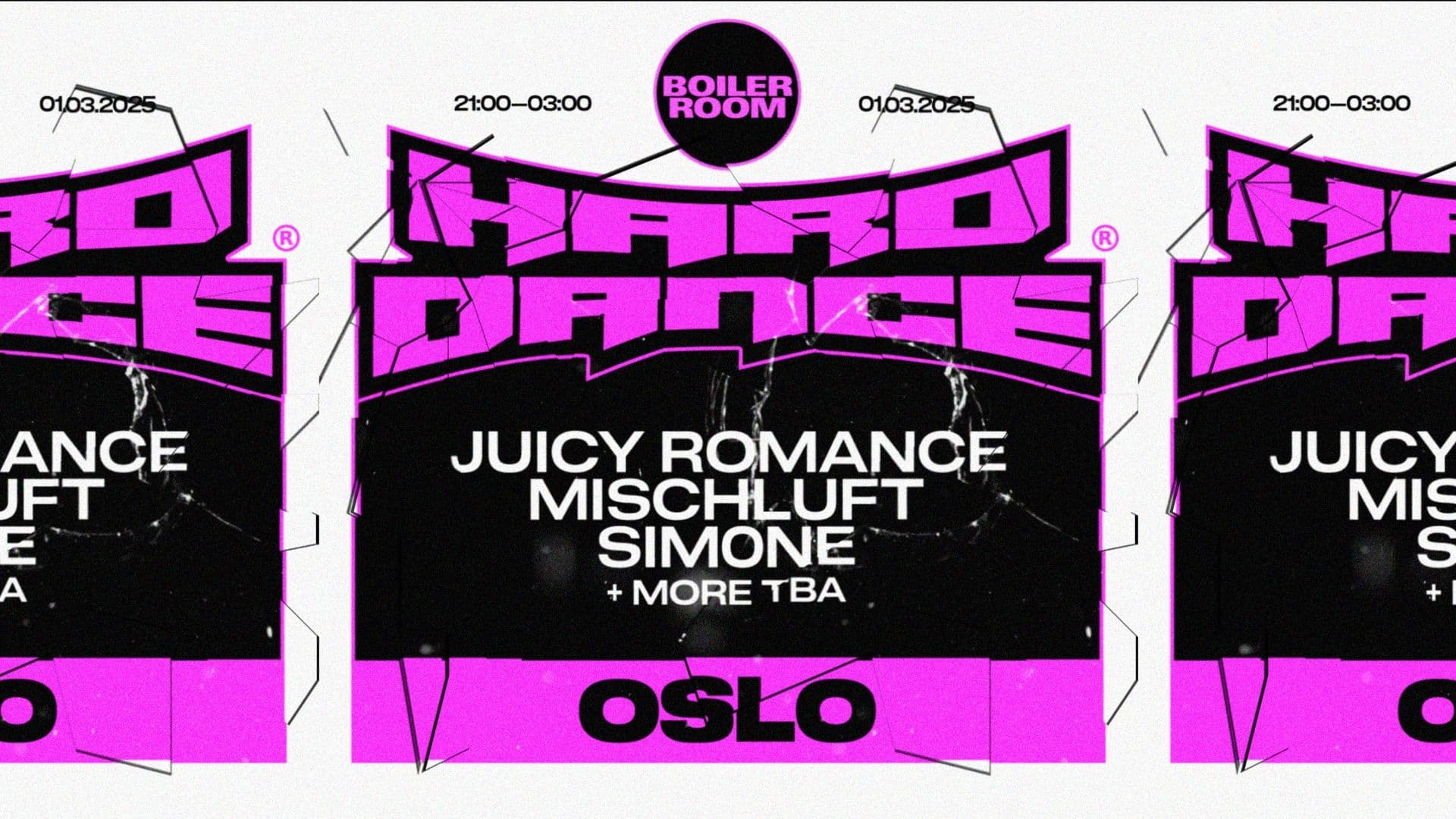 Promotional graphic for Boiler Room Hard Dance Tour: Oslo