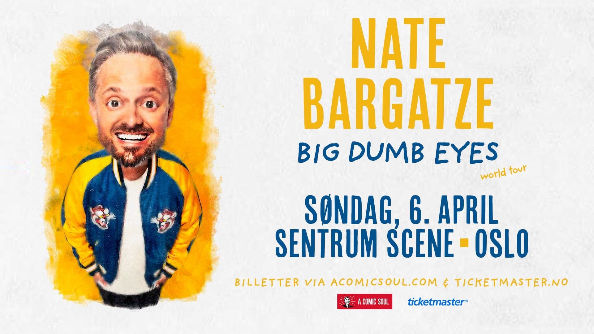 Promotional graphic for Nate Bargatze