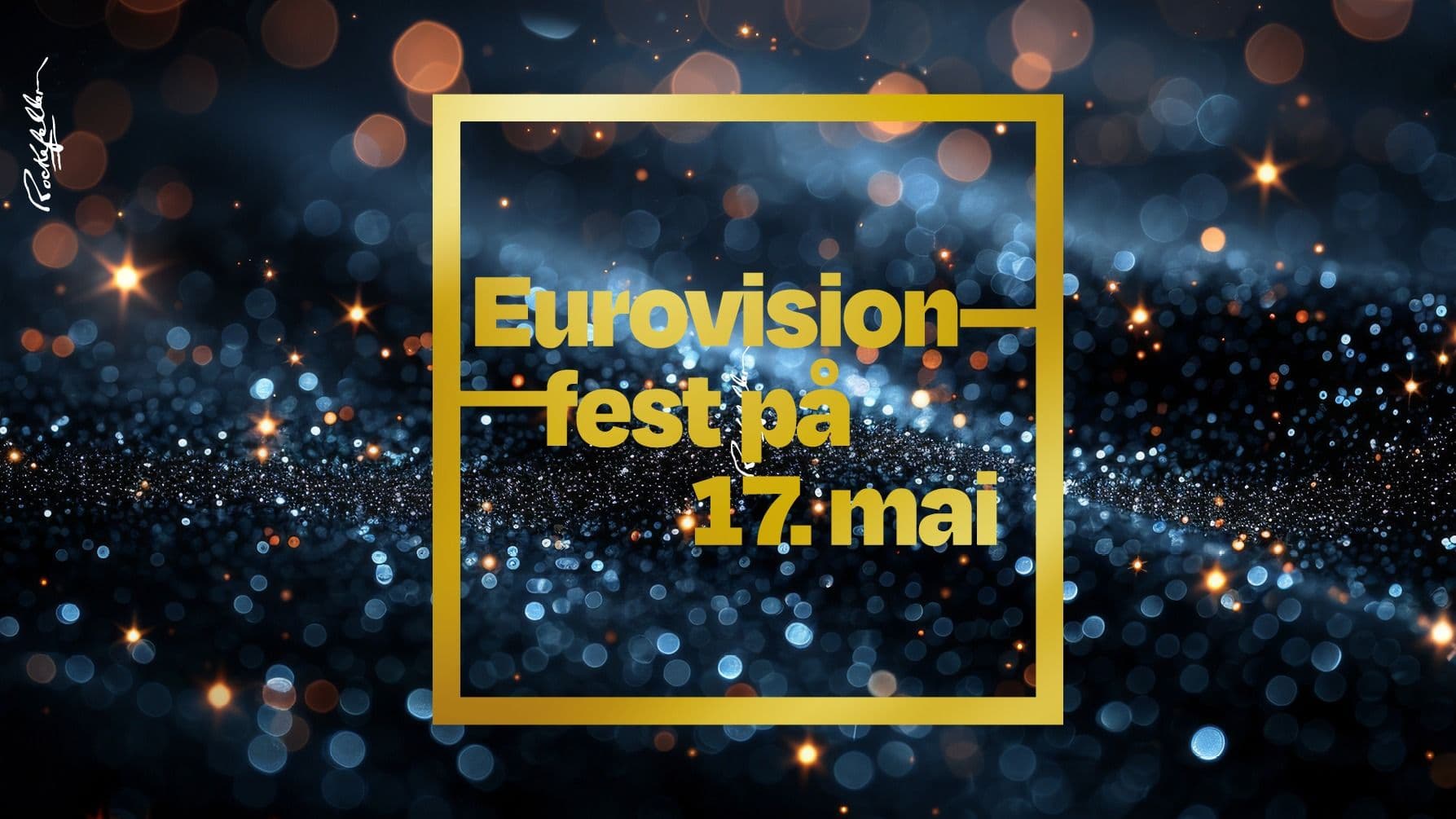 Promotional graphic for Eurovision-fest på 17. mai!